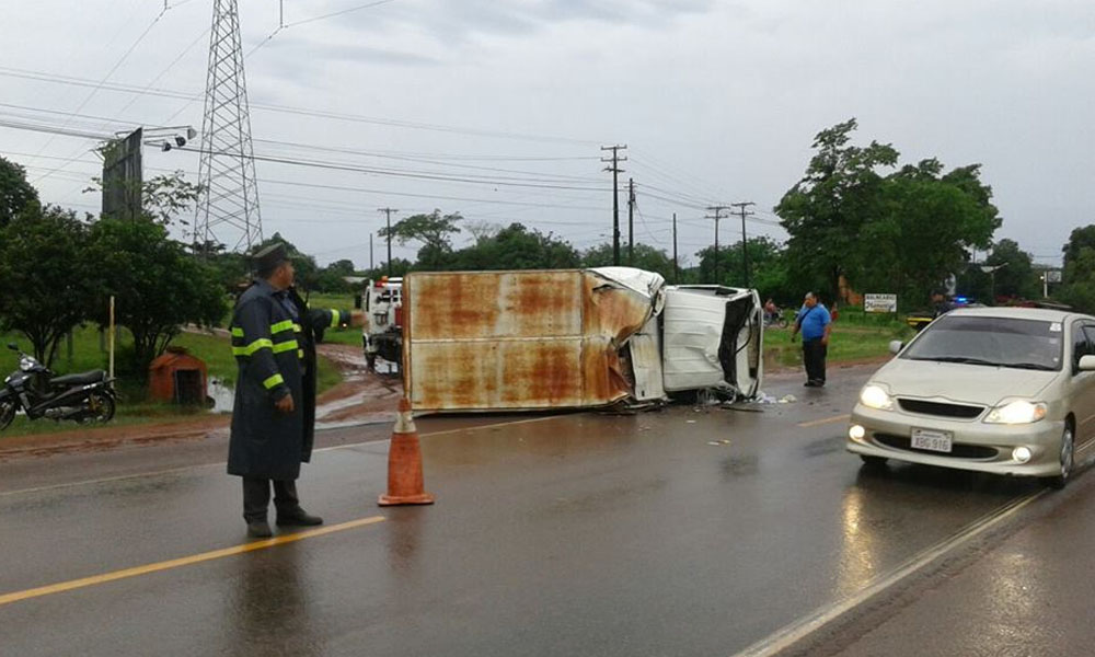 El cuádruple accidente se registró sobre la ruta VII Dr. José Gaspar Rodriguez de Francia. //OviedoPress 