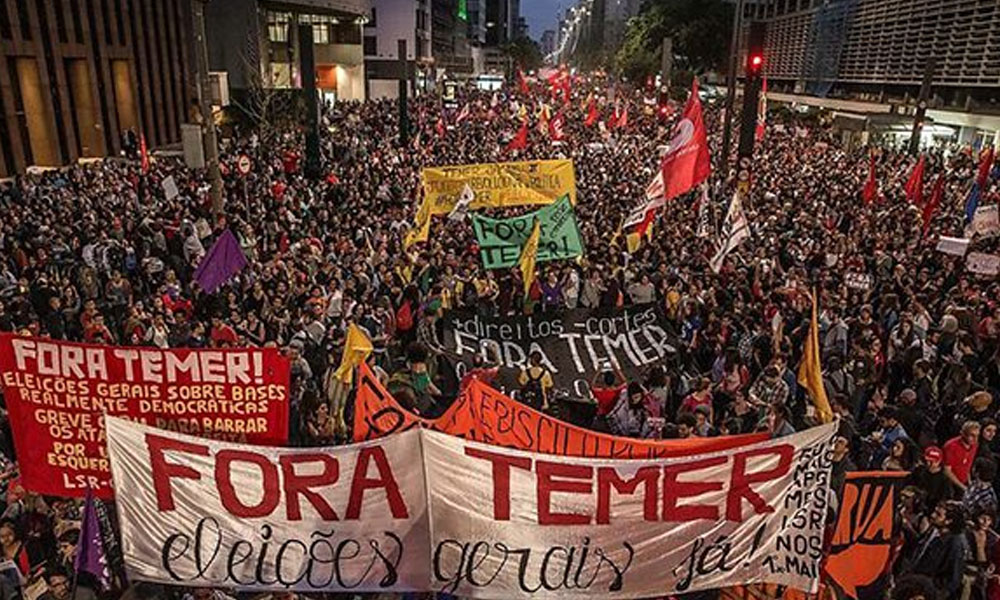 Las protestas contra Temer se producen casi a diario, con diferente intensidad, desde la destitución de Dilma Rousseff. //cubadebate.cu