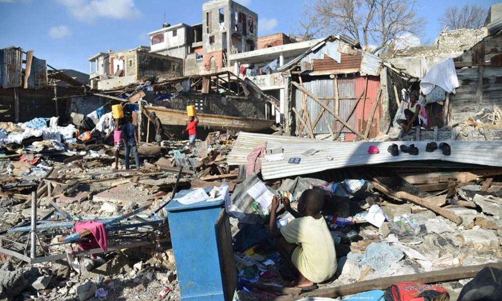 La localidad de Jeremie, en el suroeste del país, es una de las más afectadas por el huracán. //AFP