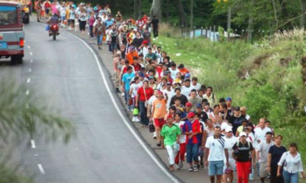 Peregrinación a Caacupé. Foto://www.elnordestino.com