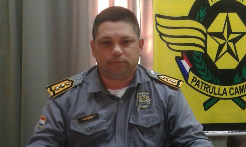 Inspector Superior Osmar Pappaseit, jefe interino de la Patrulla Caminera Regional 2, Coronel Oviedo. //OviedoPress