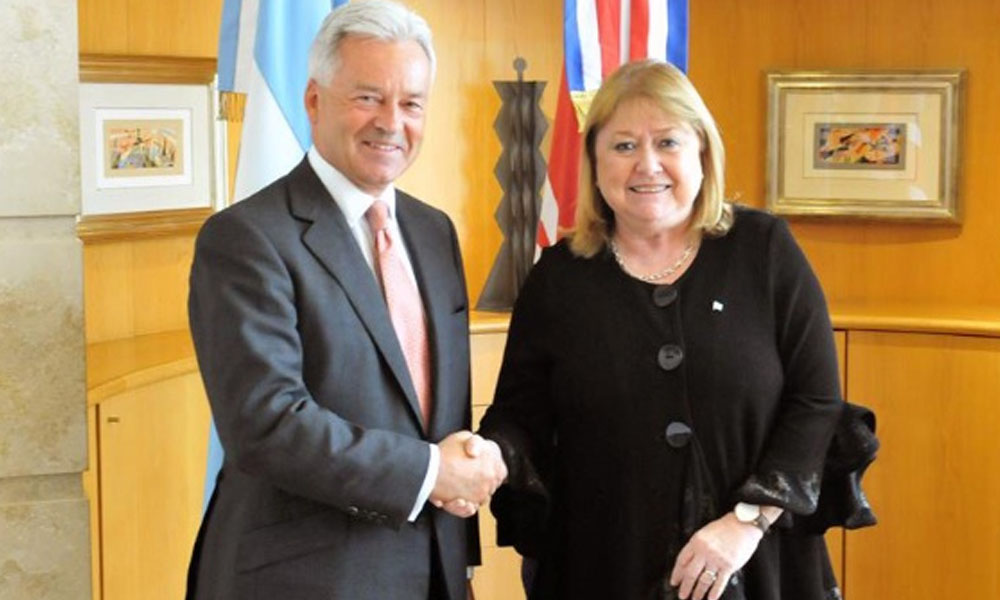 Días atrás Malcorra (der.) se reunió con el ministro de Estado para América Latina de la Cancillería británica, sir Alan Duncan. //EFE
